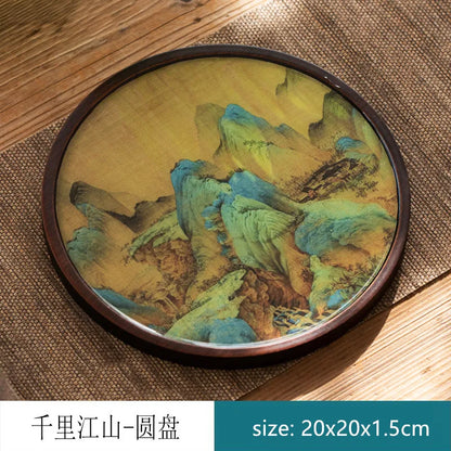 Chinese Style Bamboo Tea Tray Living Room Tea Table Trays Decorative High Grade Teapot Base Tray Tradition Tea Set Accessories