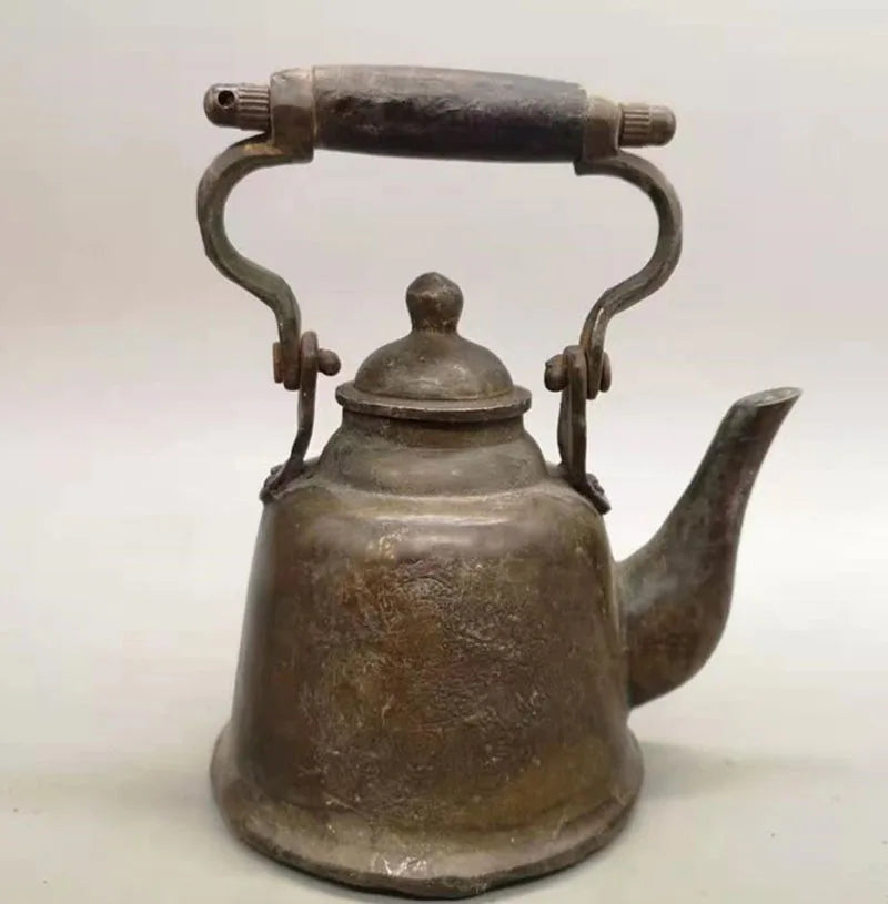 Chinese Style Brass Tea Pots, Retro Handmade Teapot with Handle, Copper Large Tea Pot, Kung Fu Tea Set, Teaware Ornament Gift