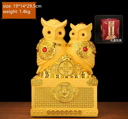Chinese Style Owl Animal Ornaments Living Room Decoration Gift Home Creative Animal Bird Statues Sculptures