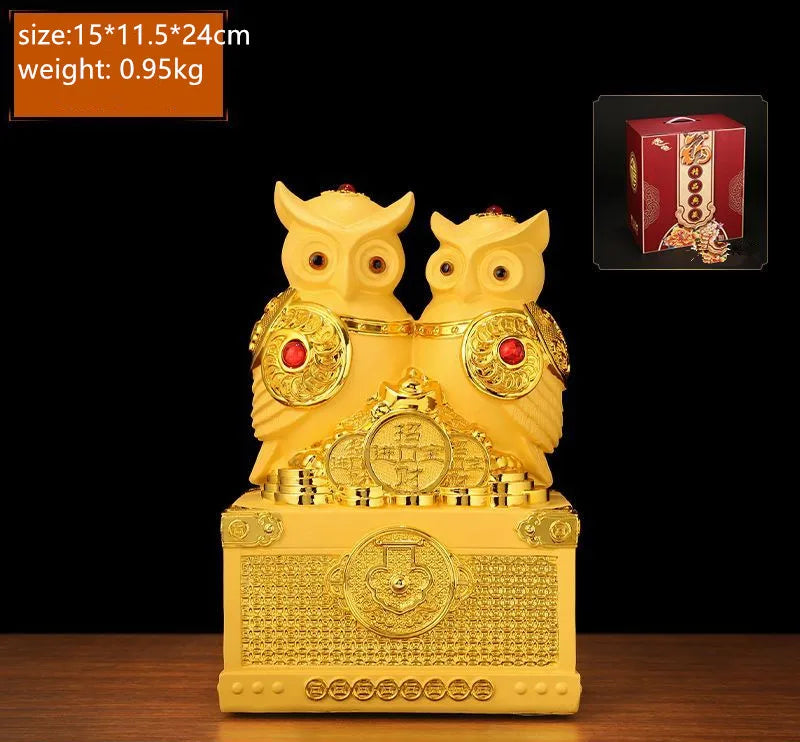 Chinese Style Owl Animal Ornaments Living Room Decoration Gift Home Creative Animal Bird Statues Sculptures