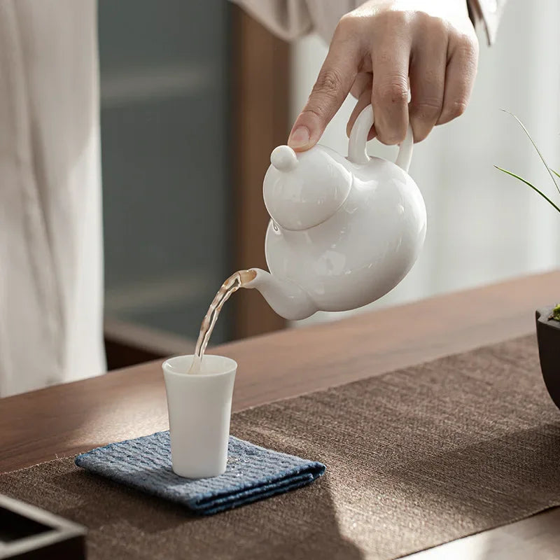Chinese Style Pear Shape Ceramics Teapots Home Drinkware Filter Porcelain Tea Pot Teaware 150ml Handmade Tea Set Beauty Kettle