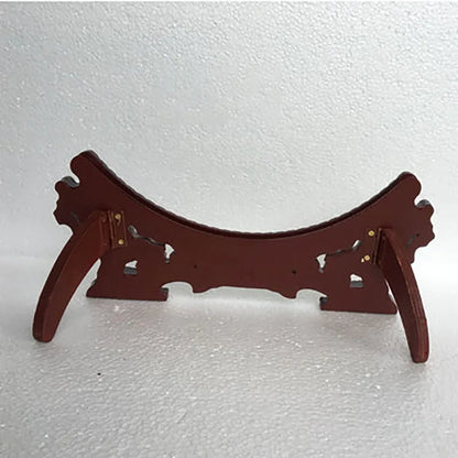 Chinese Style Plastic Decorative Plates, Bracket Holder for Flat Discs, Red Dragon Design