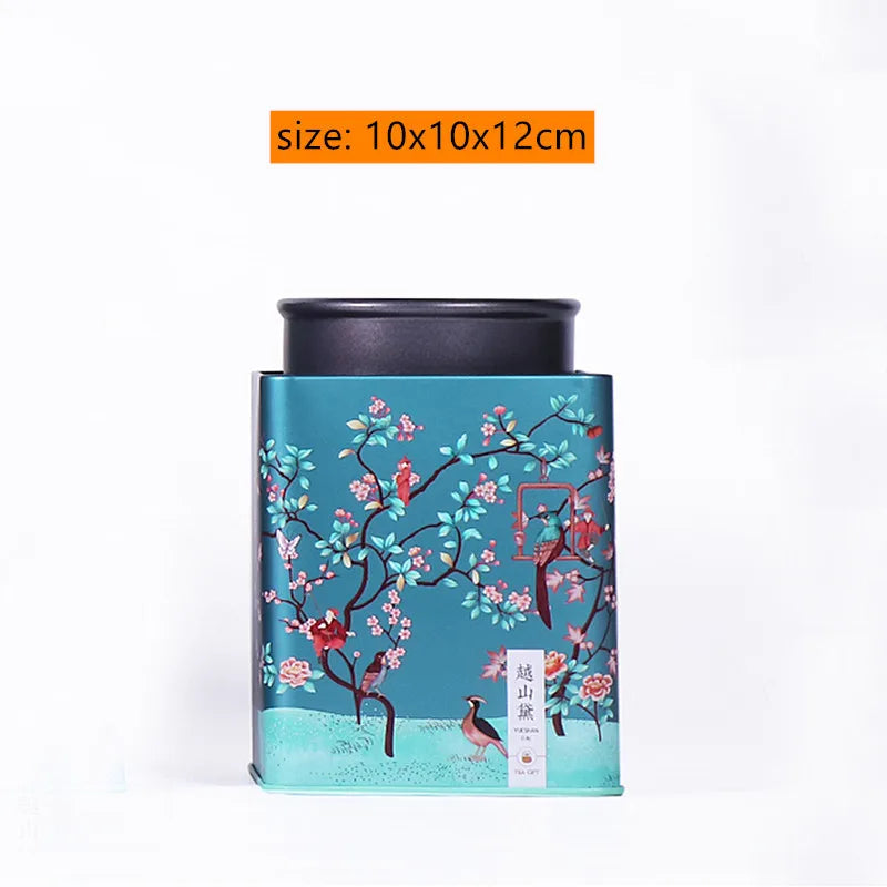 Chinese Style Portable Iron Tea Caddy Tieguanyin Tea Storage Boxes Tea Containers Coffee Moisture-proof Can Kitchen Spice Jar