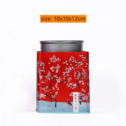 Chinese Style Portable Iron Tea Caddy Tieguanyin Tea Storage Boxes Tea Containers Coffee Moisture-proof Can Kitchen Spice Jar
