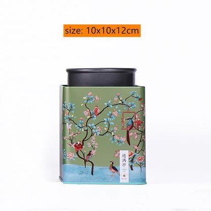 Chinese Style Portable Iron Tea Caddy Tieguanyin Tea Storage Boxes Tea Containers Coffee Moisture-proof Can Kitchen Spice Jar
