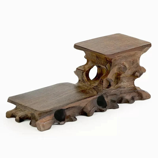 Chinese Style Root Carving Teaware Home Accessories Pot Base Raising Pot Cup Holder Solid Wood Base Teapot Height Seat Ornament