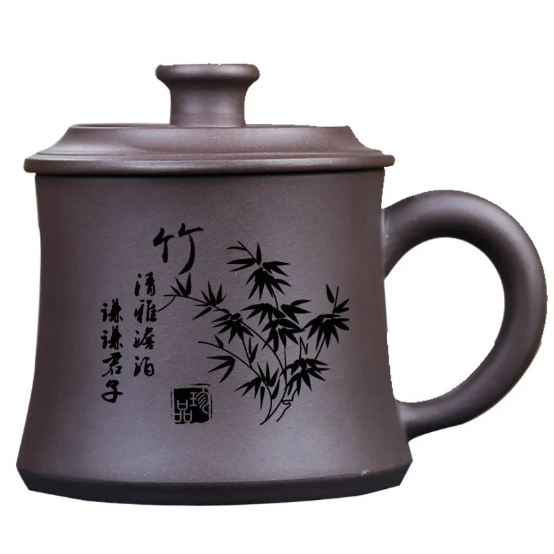 Chinese Style Yixing Handmade Purple Clay Pu'er Tea Cup Travel Tea Ceremony Tea Set Drinkware Supplies Office Water Cups Gift