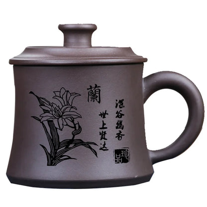 Chinese Style Yixing Handmade Purple Clay Pu'er Tea Cup Travel Tea Ceremony Tea Set Drinkware Supplies Office Water Cups Gift