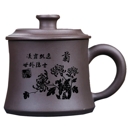 Chinese Style Yixing Handmade Purple Clay Pu'er Tea Cup Travel Tea Ceremony Tea Set Drinkware Supplies Office Water Cups Gift