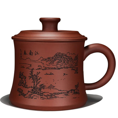 Chinese Style Yixing Handmade Purple Clay Pu'er Tea Cup Travel Tea Ceremony Tea Set Drinkware Supplies Office Water Cups Gift