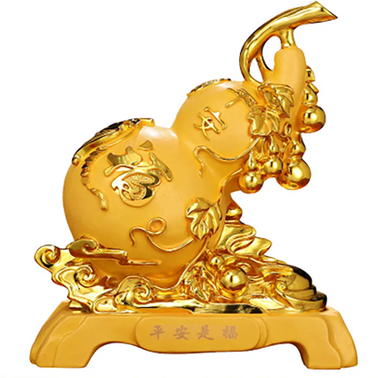 Chinese Styles Lucky Fortune Gourd Sculpture Ornaments Living Room TV Cabinet Resin Piggy Bank Decoration Home Accessories