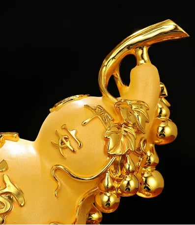 Chinese Styles Lucky Fortune Gourd Sculpture Ornaments Living Room TV Cabinet Resin Piggy Bank Decoration Home Accessories