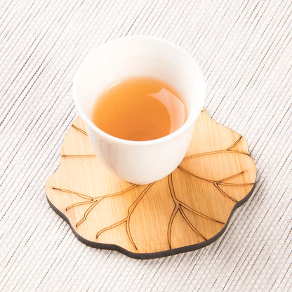 Chinese Tea Ceremony Bamboo Coaster Set, Kungfu Tea Cup Mat, Saucer Chinoiserie, Creative Accessories