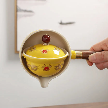 Chinese Tea Set Chinese Gongfu Tea Set Portable Teapot Set Tea Maker Infuser Portable Tea Cup Set Of 6  Tea Set Porcelain