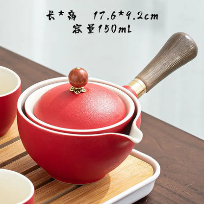 Chinese Tea Set Chinese Gongfu Tea Set Portable Teapot Set Tea Maker Infuser Portable Tea Cup Set Of 6  Tea Set Porcelain