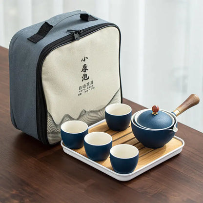 Chinese Tea Set Chinese Gongfu Tea Set Portable Teapot Set Tea Maker Infuser Portable Tea Cup Set Of 6  Tea Set Porcelain