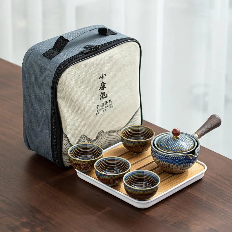 Chinese Tea Set Chinese Gongfu Tea Set Portable Teapot Set Tea Maker Infuser Portable Tea Cup Set Of 6  Tea Set Porcelain