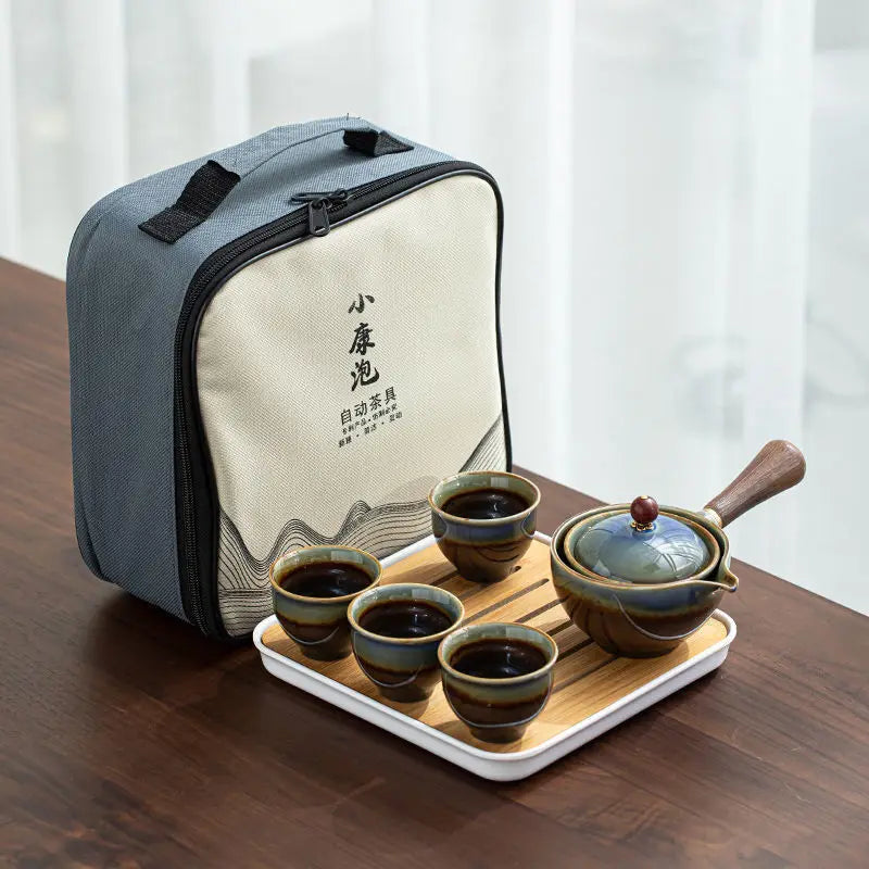 Chinese Tea Set Chinese Gongfu Tea Set Portable Teapot Set Tea Maker Infuser Portable Tea Cup Set Of 6  Tea Set Porcelain