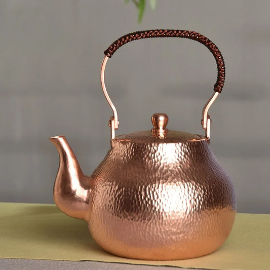 Chinese Tea Set Portable Metal Teapot Small Vintage Water Jug Handmade Hot Water Kettle Copper Coffee Pots Tea Set Luxury Gift