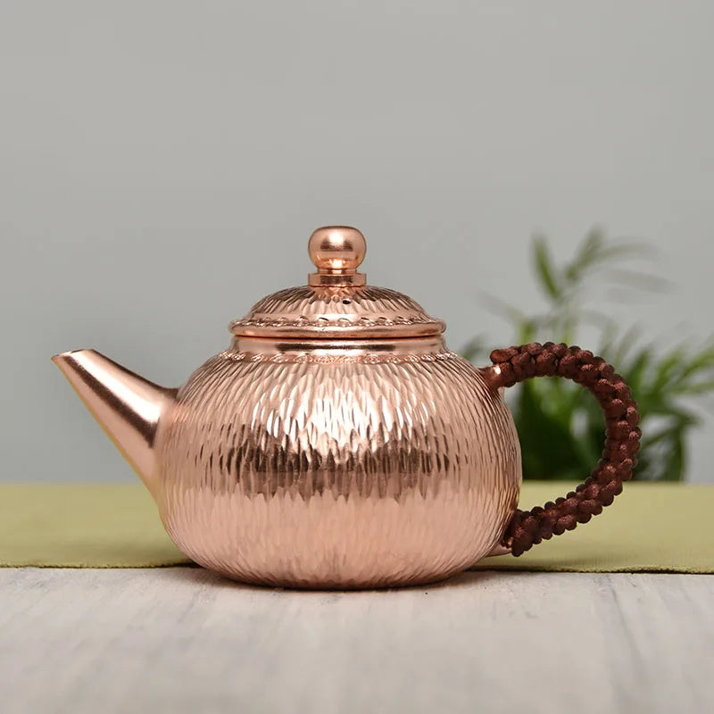 Chinese Tea Set Teapot Tea Infuser Handmade Coffee Pots Metal Tea Pot Copper Coffee Pots Vintage Water Jug Tea Tools Set Gift