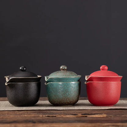 Chinese Tea Travel Tea Set Kung Fu Tea Set Ceramic Portable Teapot Porcelain Teaset Gaiwan Tea Cups of Tea Ceremony Tea Tool