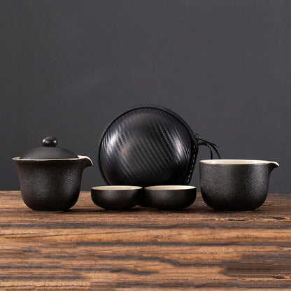 Chinese Tea Travel Tea Set Kung Fu Tea Set Ceramic Portable Teapot Porcelain Teaset Gaiwan Tea Cups of Tea Ceremony Tea Tool