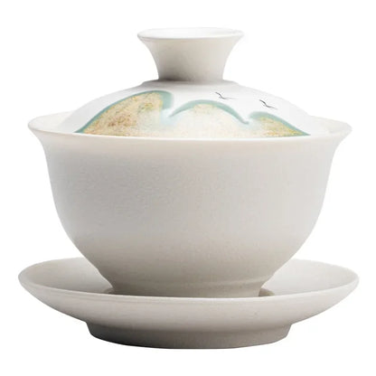 Chinese Tea Tureen Lid Bowl Saucer Handpainted Sancai Gaiwan Tea Set Kung Fu Ceramic Tea Cups Porcelanas Teaware Tea Cups