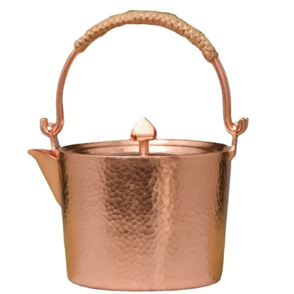 Chinese Teapot Red Copper Pot Handmade Water Jug Retro Health Teapot Metal Tea Infusers Kung Fu Tea Table Household Kettle Gift