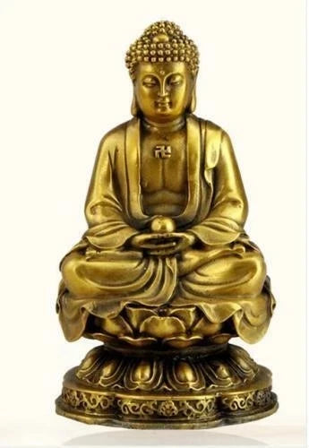 Chinese Tibet Buddhism Fane Bronze Carving Sakyamuni Shakyamuni Tathagata Buddha Statue