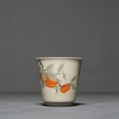 Chinese Traditional Ceramic Teacup Portable Travel Tea Bowl Household Porcelain Tea Set Pu'er Tie Guanyin Handmade Tea Cup 60ml