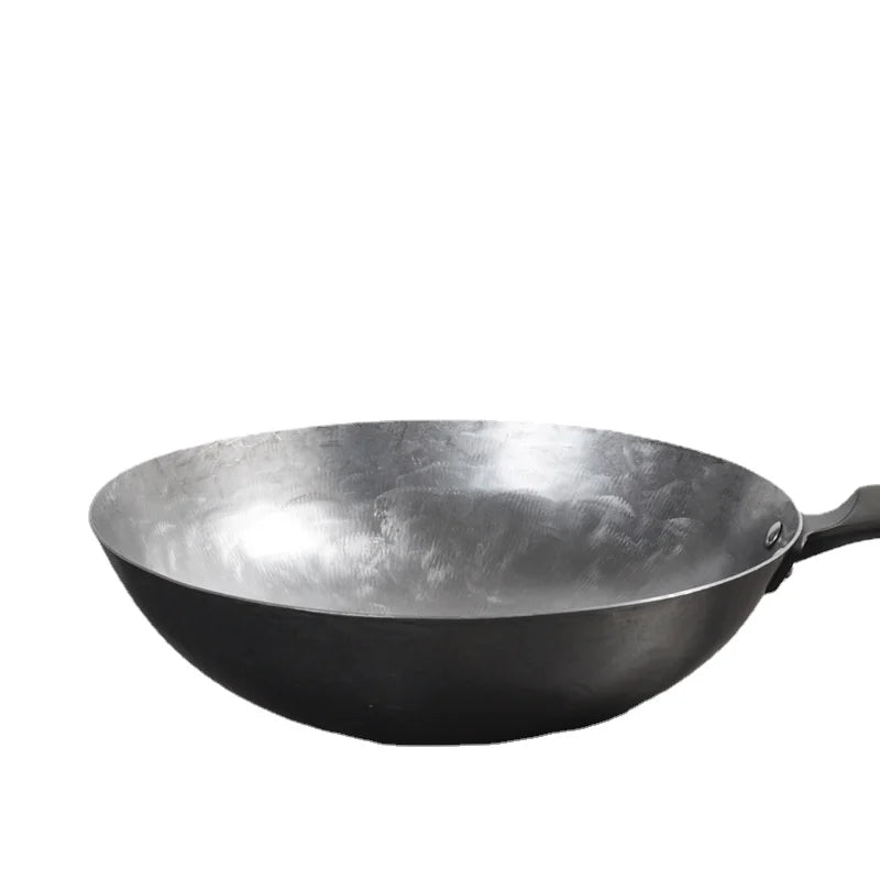 Chinese Traditional Iron Wok Handmade Hammering Large Wok Non-stick Non-coating Best Wok Wrought Iron Gas Cookware