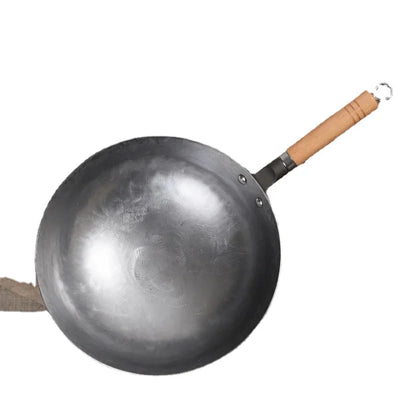 Chinese Traditional Iron Wok Handmade Hammering Large Wok Non-stick Non-coating Best Wok Wrought Iron Gas Cookware
