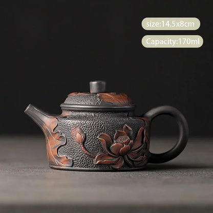 Chinese Traditional Purple Pottery Teapots Famous Artists Handmade Kettle Travel Portable Filter Tea Pot Home Tea Set Teaware