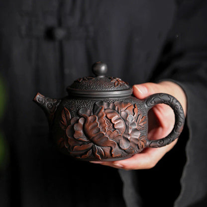 Chinese Traditional Purple Pottery Teapots Famous Artists Handmade Kettle Travel Portable Filter Tea Pot Home Tea Set Teaware
