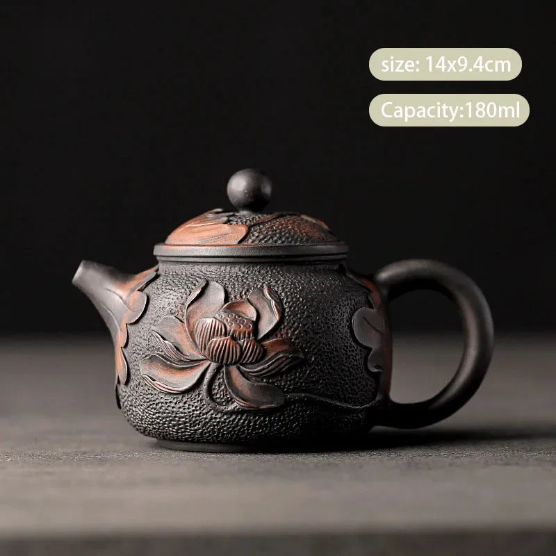 Chinese Traditional Purple Pottery Teapots Famous Artists Handmade Kettle Travel Portable Filter Tea Pot Home Tea Set Teaware