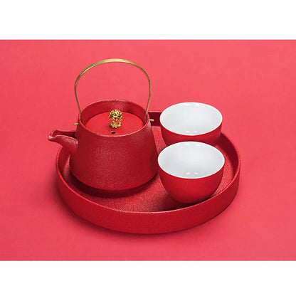 Chinese Traditional Wedding Ceramic Tea Infuser, Teapot Cup Set, Porcelain Teaware, Luxury Gift Supply