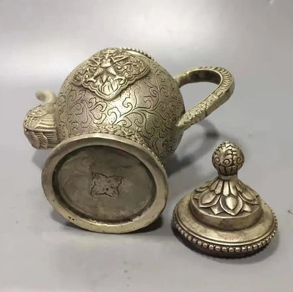 Chinese White copper Dapeng bird teapot crafts statue