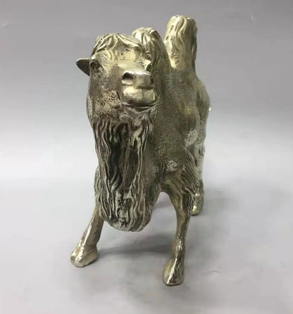 Chinese White copper camel crafts statue