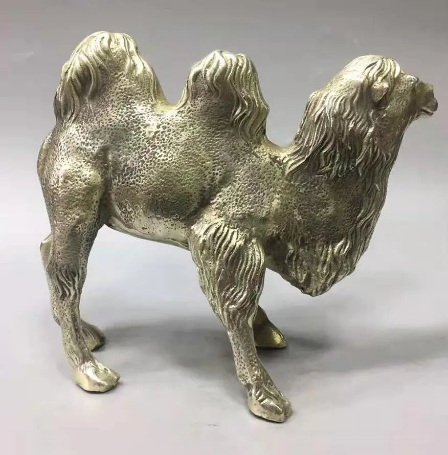 Chinese White copper camel crafts statue