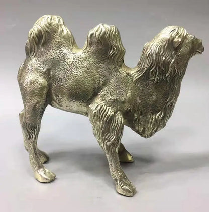 Chinese White copper camel crafts statue