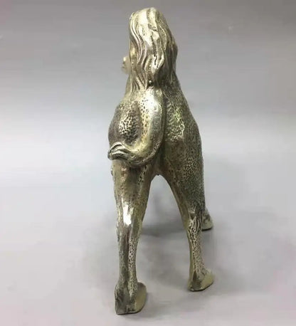 Chinese White copper camel crafts statue