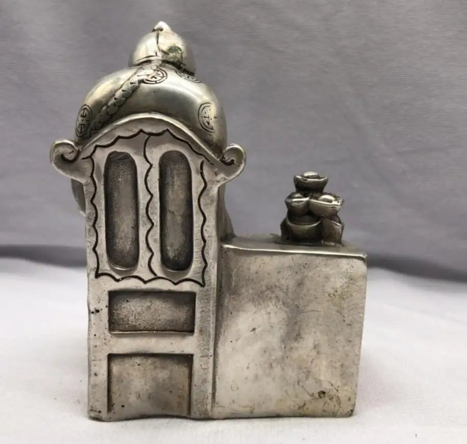 Chinese White copper count old man crafts statue