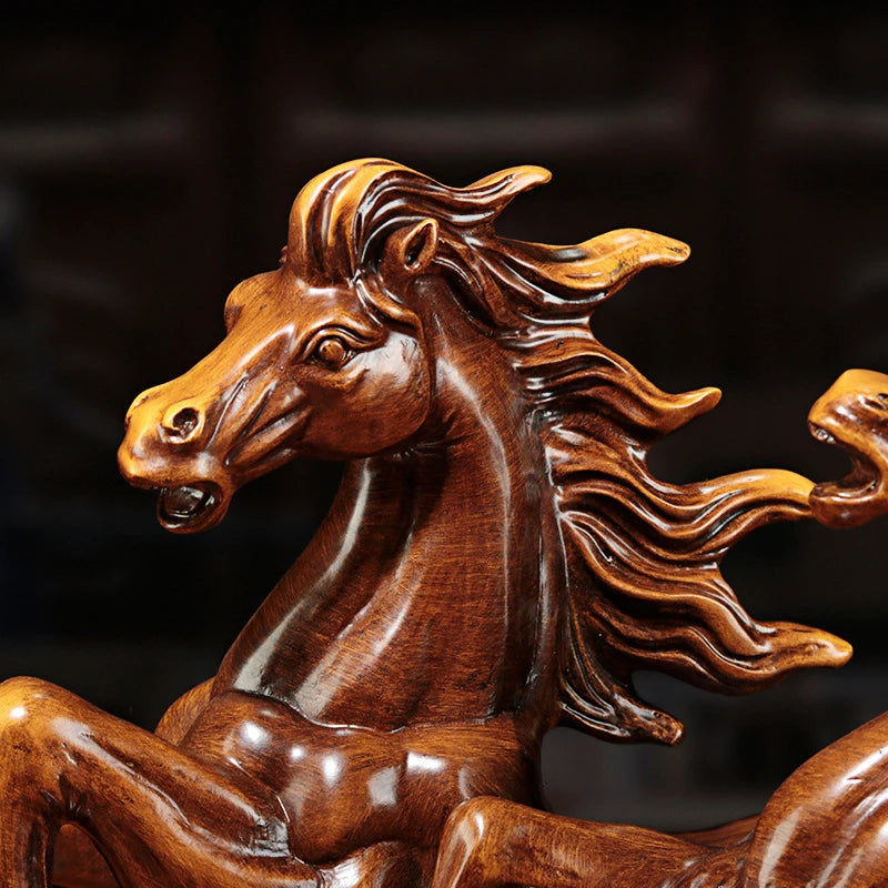 Chinese Wine Cabinet Zodiac Home Crafts Decorations Resin Horse Statue Ornaments Living Room Shop Opening Gifts Office Decor