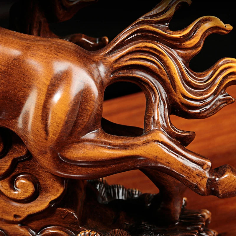 Chinese Wine Cabinet Zodiac Home Crafts Decorations Resin Horse Statue Ornaments Living Room Shop Opening Gifts Office Decor