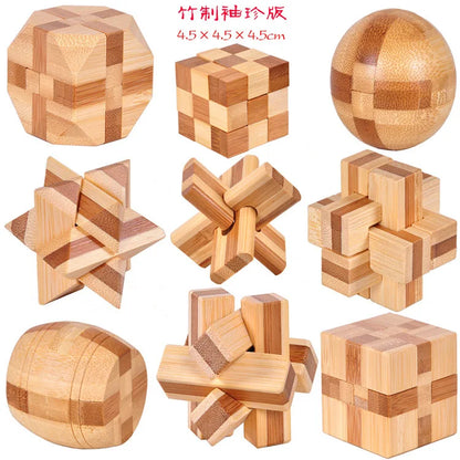 Chinese Wooden Mortise and Tenon Blocks, Adult Classical Educational Toys, Kong Mingsuo Luban Lock, Foreign Trade