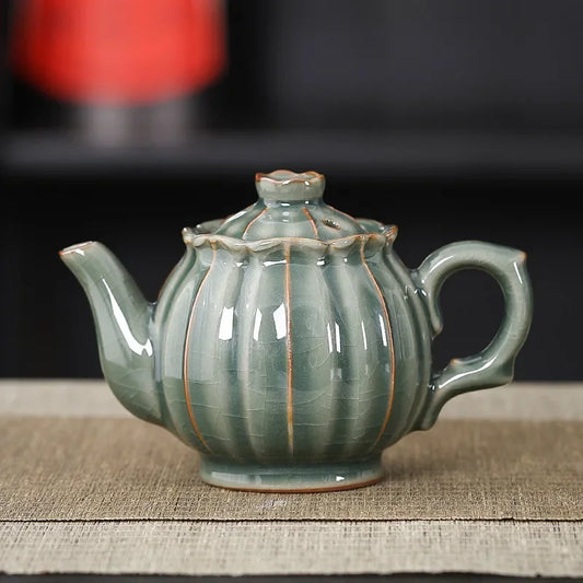 Chinese Xishi Teapot Home Decor Ceramic Teaware Tea Pots Set Crackle Glaze Tea Pot Retro Kung Fu Tea Set