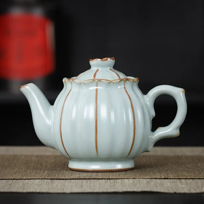 Chinese Xishi Teapot Home Decor Ceramic Teaware Tea Pots Set Crackle Glaze Tea Pot Retro Kung Fu Tea Set