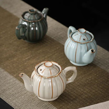 Chinese Xishi Teapot Home Decor Ceramic Teaware Tea Pots Set Crackle Glaze Tea Pot Retro Kung Fu Tea Set