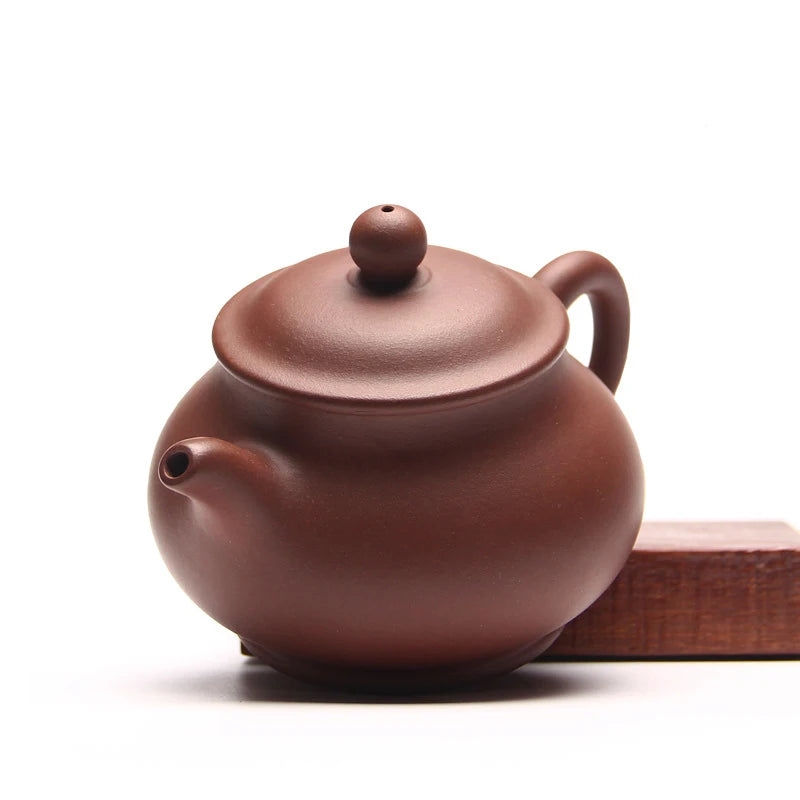 Chinese Yixing Handmade Teapot Pan Pot Qing Cement Teapot, Tea Set, Author Shao Junyao, 290ml