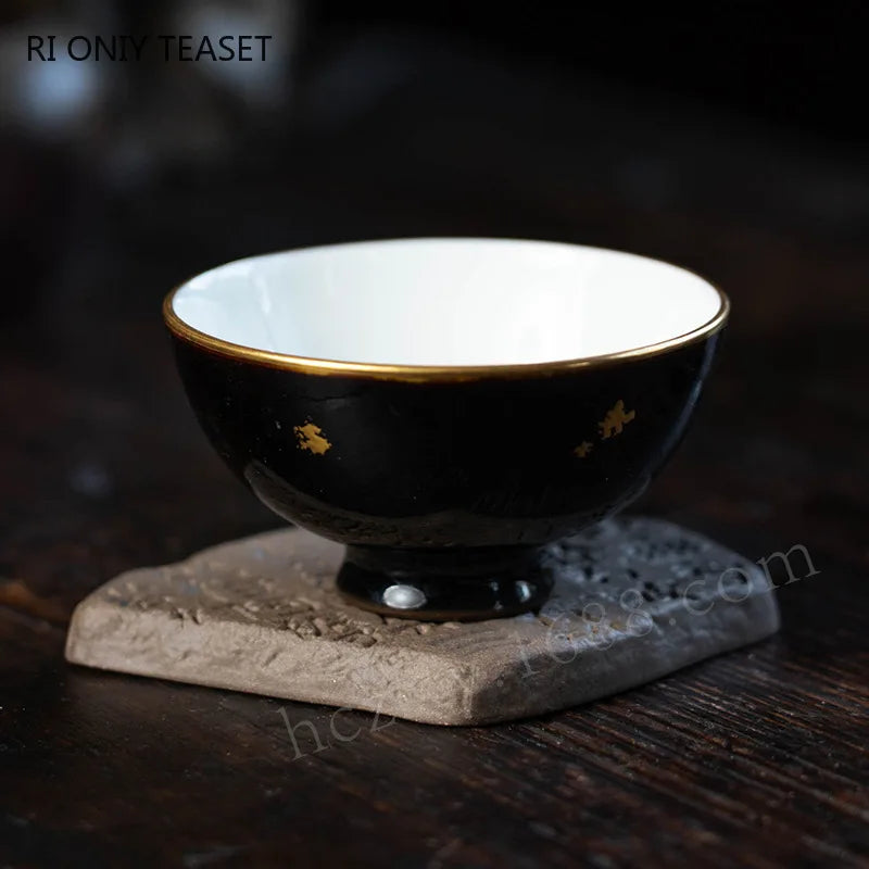 Chinese Yixing Purple Clay Tea Pet Handmade Teapot Teacup Cushion Master Hand-carved Heart Sutra Crafts Zisha Tea Set Decoration